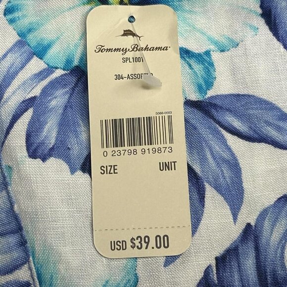Tommy Bahama Pants Womens Small Blue Floral Linen Pull On Lounge Beach Resort - Picture 6 of 14